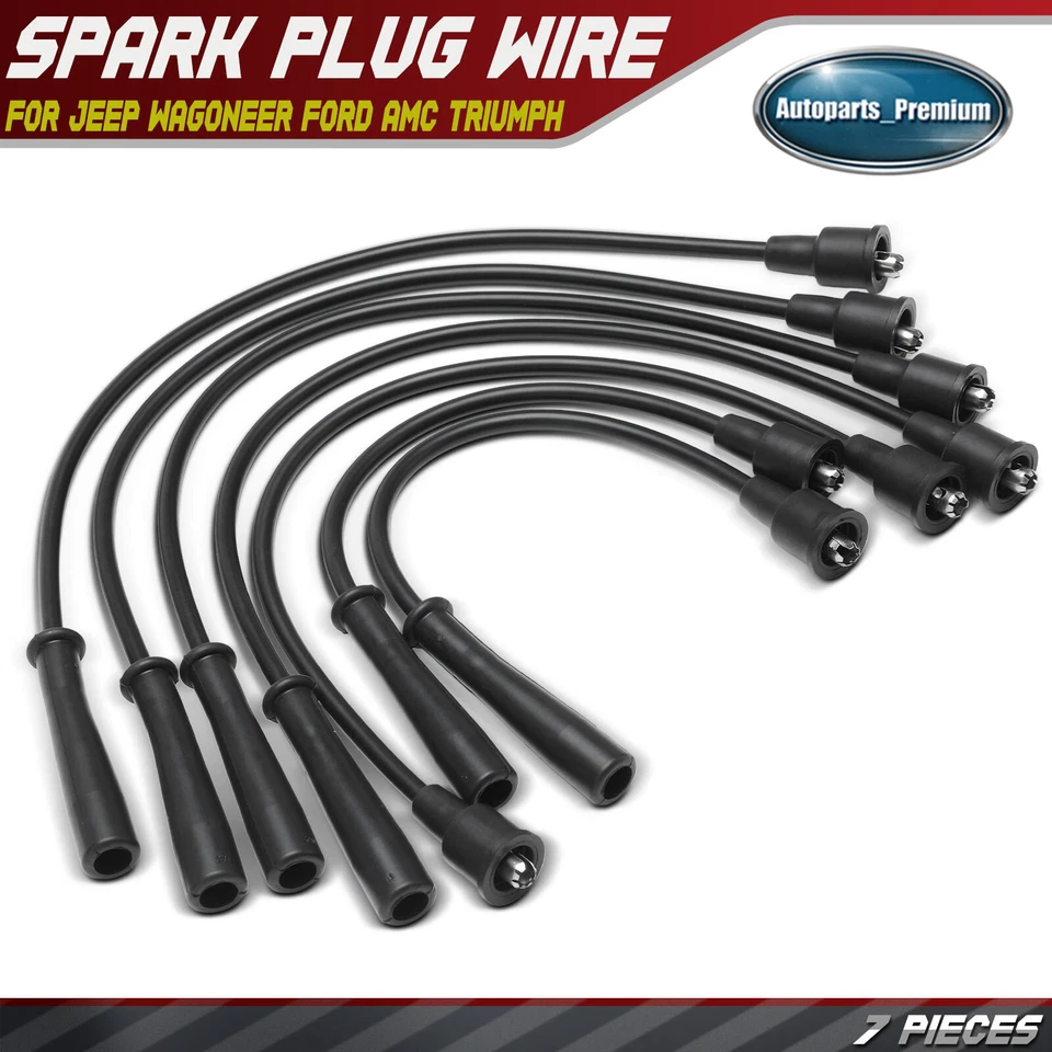 Juego de 7 cables de bujía para Jeep Wagoneer Gladiator Ford Econoline AMC Triumph Foto 1 de 4