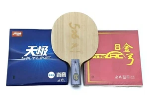 Pen-Hold Pre-Assembled Table Tennis Racket DHS 506X + Skyline Pro + Gold Arc 8 - Picture 1 of 10