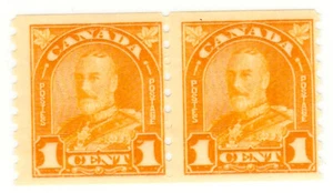 Canada Stamp - PAIR COIL - George V - Mint MH - Scott 178 - Picture 1 of 2
