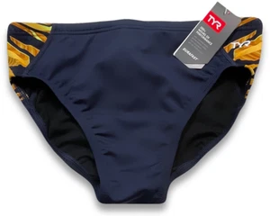 TYR Bravos Blade Splice Racer Swimsuit - NWT Mens 30 - Navy / Multi - #45019-E2 - Picture 1 of 1