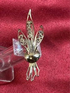 Rare Huge Solid 14k Gold Vintage Mid Century Brooch 5.7 Grams - Bild 1 von 11