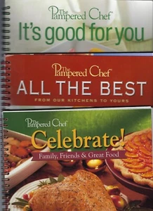 (3) THE PAMPERED CHEF ~ CELEBRATE!, ALL THE BEST & IT'S GOOD FOR YOU ~ LIKE NEW - Picture 1 of 7