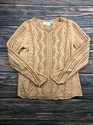 Suéter Sparrow Mujer Talla Mediana Arcilla Rojo Marrón Tejido Cuello Redondo Usado Foto 1 de 4