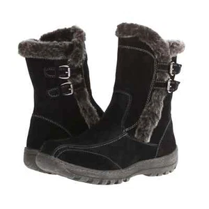 Journee Collection Brinley Co. Takani Faux Fur Trim Winter Boot Black Size 7 Reg - Picture 1 of 6