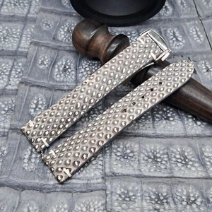 Correa de reloj de cuero exótico de 20 mm/16 mm diseño minimalista vintage - Imagen 1 de 12