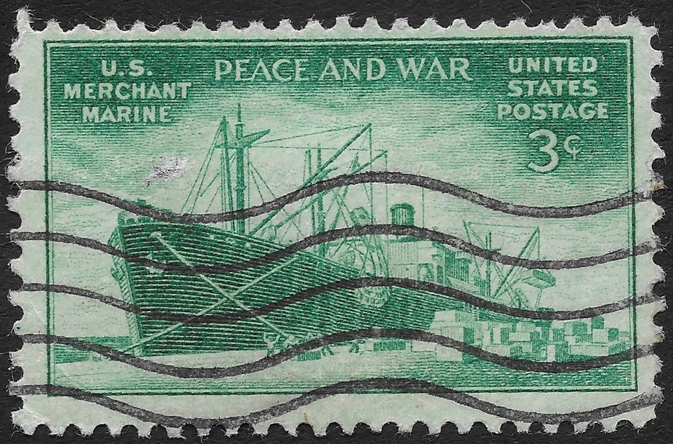 US stamp, 1948 Merchant Marine  3 cents 0 (KBX) - Image 1 of 1