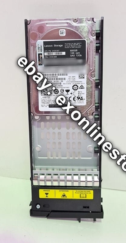 01DC427 - 600GB 10K 2.5" SAS HDD for Lenovo Storage (FRU: 01DC429) - Image 1 of 1