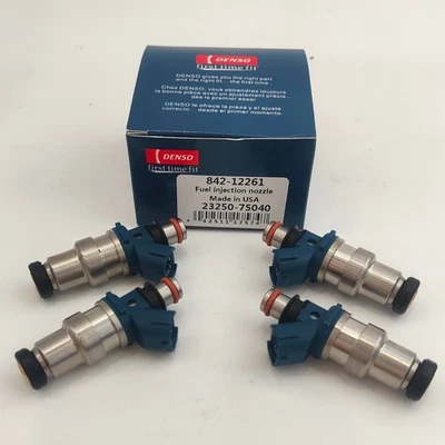 NEW 4X DENSO Fuel injectors For Toyota Tacoma 2.4L 1995-2000 I4 23250-75040 - Изображение 1 из 4