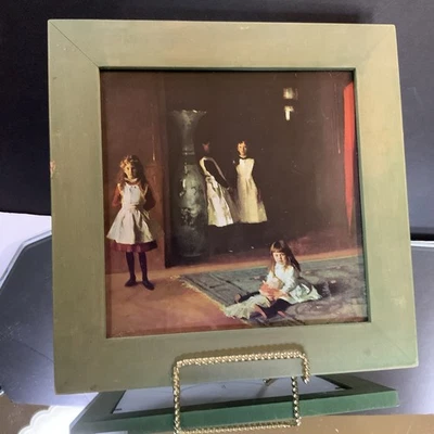 Cuadro de niñas Jan Karon Hallmark con marco 9 1/2 X 9 1/2 LEER #66 Foto 1 de 4