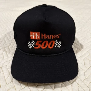 De colección Hanes 500 NASCAR Racing Negro Snapback Sombrero Martinsville VA Earnhardt Era - Imagen 1 de 7