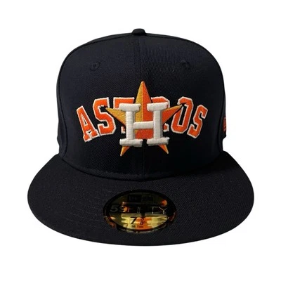 Houston Astros Ashos Hat Rare Banned New Era Fitted Cap In Stock No Presale - Image 1 of 4