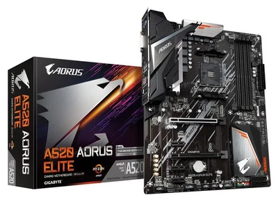Gigabyte A520 AORUS ELITE Motherboard - Supports AMD Ryzen 5000 Series AM4 CPUs, - Imagen 1 de 4