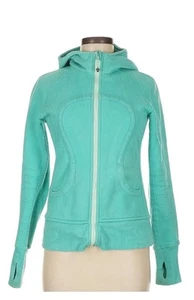 Lululemon Athletica Scuba Hoodie Jacket Women, Teal, Size 6, Zipper, Pockets - Picture 1 of 2