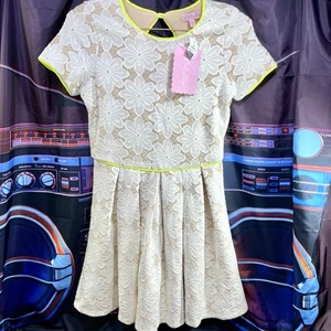 Lexi Jules Machine Lace Lined White Dress Girls Size 14 - NWT - Picture 1 of 10