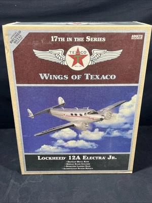 WINGS OF TEXACO LOCKHEED 12A ELECTRA JR. AIRPLANE 17th In Series Brushed Metal - Image 1 of 4