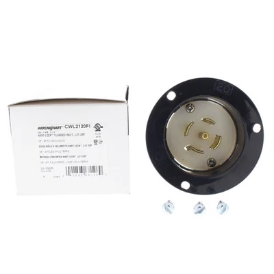 Arrow Hart Industrial Locking Flanged Inlet 20A 120/208V 3ØY CWL2120FI - Image 1 of 4
