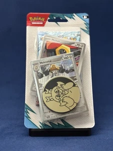 Pokemon Journey Together Blister Booster Pack Melmetal Cosmos Holo Promo + Coin - Picture 1 of 2