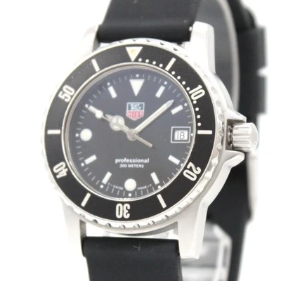 Nuevo Cinturón [CASI COMO NUEVO] TAG Heuer 1500 WD1210-G-20 Negro Qz Para Hombre De JAPÓN Y972 Foto 1 de 4