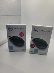 2 PACK BRAND NEW GENUINE DELL Mouse Wired USB MS116 BLACK - Picture 1 of 2