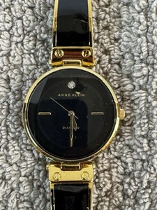 Anne Klein Rose Gold Tone 1/2 Cuff Watch AK1414 7" Max Size New Battery - Picture 1 of 6