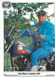 Hulk Hogan Starring As Rip No Holds Barred WWE Pre-printed Autograph Promo Photo - Picture 1 of 13