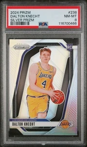 2024-25 Panini Prizm Dalton Knecht #238 Silver Prizm PSA 8 NM-MT Rookie RC Laker - Bild 1 von 2