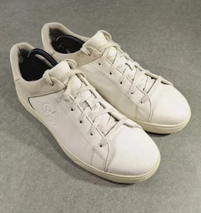 PVP £170 Paul Smith Hombres Serge Cuero de becerro Entrenadores Reino Unido 10 Cuero Crema Gamuza - Imagen 1 de 20