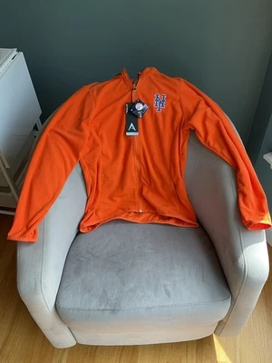 New York Mets Antigua Full Zip Woman’s Medium Orange Sweater MLB Baseball NYM - Image 1 of 4