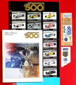 1983 Indy 500 SILVER Badge #4995 w/BUC #15 - PRESS TICKET/PROGRAM/STARTING FIELD - Picture 1 of 8