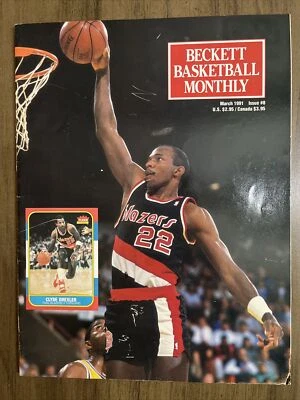 Revista mensual de baloncesto Clyde Drexler 1991 Beckett Foto 1 de 4