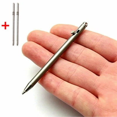 Titanium Pen Ballpoint Outdoor Tactical Pocket Keychain Survival Gadget EDC Tool - Image 1 of 4