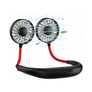 HANDS FREE PORTABLE NECK FAN-RECHARGEABLE MINI USB PERSONAL FAN BATTERY OPERATED - Picture 1 of 8