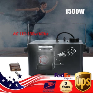 Macchina Nebbia Fumo 1500W DMX Basso Profilo Hazer Haze Teatro Effetto Palco Festa DJ - Foto 1 di 12