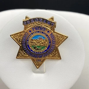 Community College Of Southern Nevada Police Pin “Sergeant” Gold Tone 1" - Picture 1 of 5