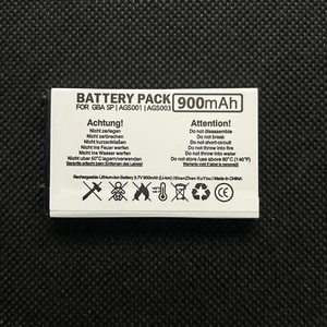 Gameboy Advance SP Rechargeable 900mAh Li-ion High Capacity Battery for GBA SP - Picture 1 of 3