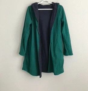 Envoltura con capucha reversible Cuddl Duds Petite - verde/azul marino (talla PS) a625844 - - Imagen 1 de 3