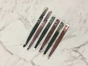 💎 Eyebrow Tweezers - Gold - Rose Gold - Black - Silver - Brow & Eyelash 💎 - Picture 1 of 12