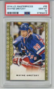 2014 UPPER DECK MASTERPIECES #55 WAYNE GRETZKY CARD RANGERS PSA 10 POP 7 RARE - Picture 1 of 2