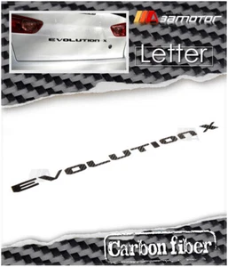 Carbon Fiber Trunk Lid Rear Badge Emblem Trim fits Mitsubishi Evolution X EVO 10 - Picture 1 of 1