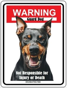Warning Guard Dog Laminated Sign - Picture 1 of 1