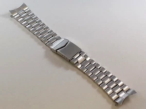 Cinturino in acciaio Inox tipo Omega Speedmaster ansa curva 24mm - Picture 1 of 3