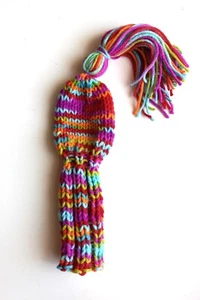 Tropical Tassel Hand Knit GOLF CLUB HEADCOVER 8" fit putter, iron, hybrid, wedge - Picture 1 of 1