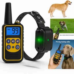 COLLARE 800M IMPERMEABILE TELECOMANDO CANI SCOSSA ELETTRICO ADDESTRAMENTO LCD IT - Foto 1 di 6