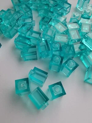 Lego® ➡️100  Stück 1x1  3005  transparent  hellblau Glasbaustein City  Neu - Bild 1 von 3