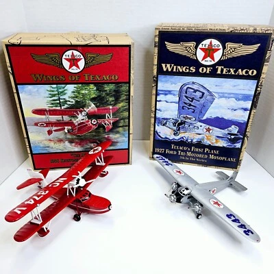Wings of Texaco Series 8 The Duck & 7 1927 Ford Tri-Motor Diecast Bank Ertl Lot - Image 1 of 4