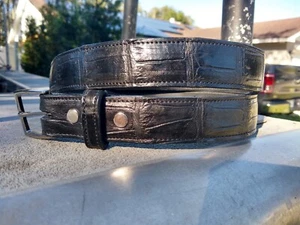 Genuine Wild Alligator leather Belt Skin Gator Hide Golf dress cool Croc SP2 - Picture 1 of 11