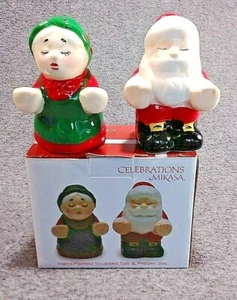 Celebrations By Mikasa Hand Painted Sculpted Santa Claus Salt And Pepper Shaker - Picture 1 of 7