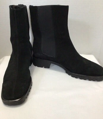 Salvatore Ferragamo Sport black suede pull on Square Toe Ankle boot 8B - Image 1 of 4