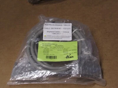 CS-DSDMDB37MM-010 37-Pin DB37 Deluxe D-Sub Cable Shielded Male/Male 10' Gray - Image 1 of 4