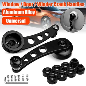 2Pcs Universal Car Aluminum Window Winder Crank Manual Door Handle Knob Riser - Picture 1 of 9